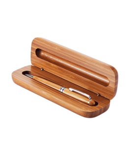 BOLÍGRAFO Y ESTUCHE DE BAMBOO