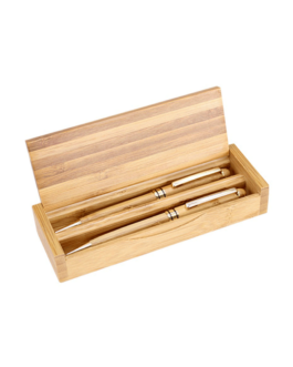 BOLÍGRAFO Y PORTAMINAS DE BAMBOO