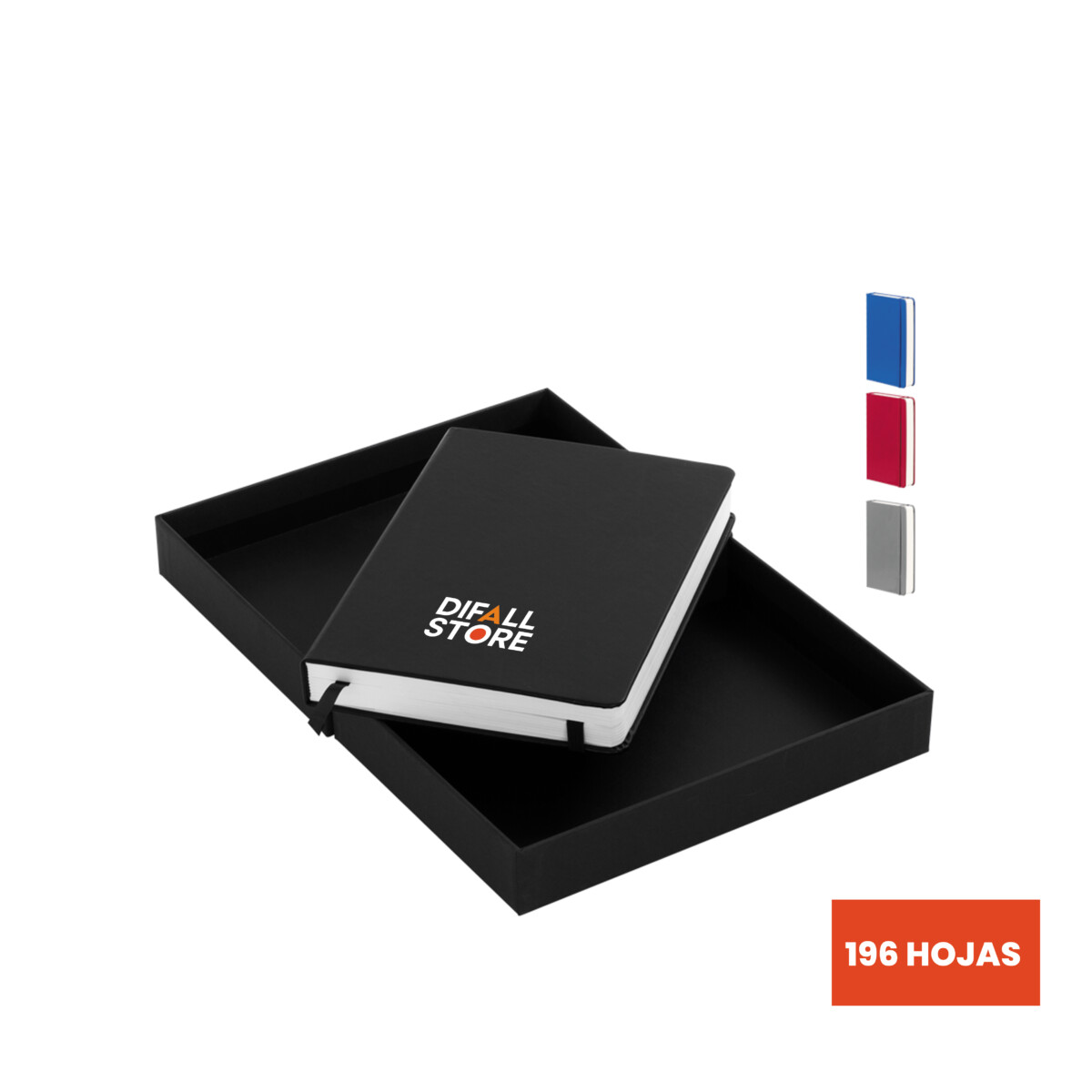 Cuaderno "ROMA" con tapa dura de Eco-Cuero y 196 hojas.